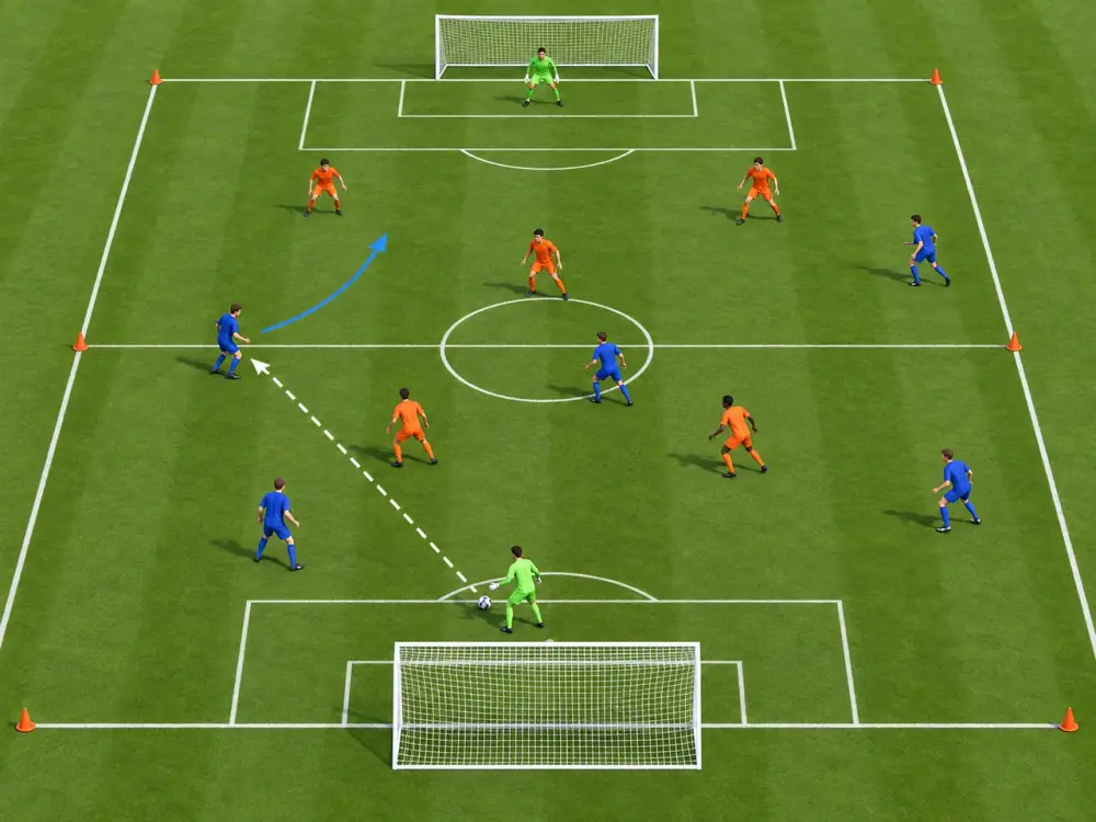 Portero integrado en partido 5x5/6x6